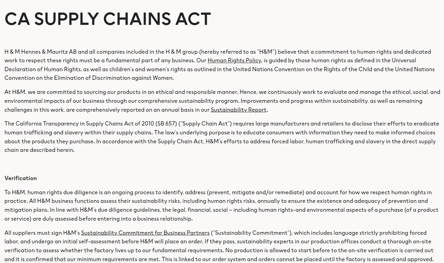 CA Supplu Chains Act